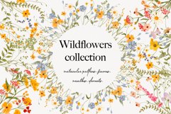 Watercolor wildflower floral clipart- Watercolor garden Product Image 1