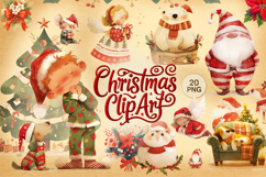 Christmas Clipart PNG, Santa Claus Product Image 1
