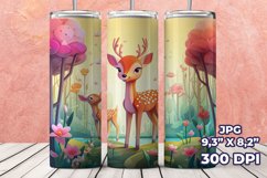 3D Deer Tumbler Wrap, 3D 20 oz Straight Tumbler Product Image 2