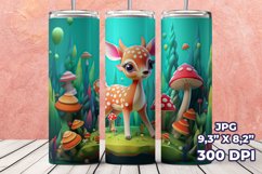 3D Deer Tumbler Wrap, 3D 20 oz Straight Tumbler Product Image 11