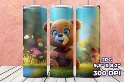 3D Teddy Bear Tumbler Wrap, 3D 20 oz Straight Tumbler Product Image 12