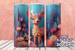 3D Deer Tumbler Wrap, 3D 20 oz Straight Tumbler Product Image 12