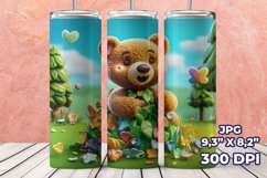 3D Teddy Bear Tumbler Wrap, 3D 20 oz Straight Tumbler Product Image 13