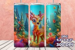 3D Deer Tumbler Wrap, 3D 20 oz Straight Tumbler Product Image 15