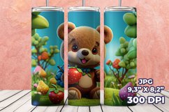 3D Teddy Bear Tumbler Wrap, 3D 20 oz Straight Tumbler Product Image 16