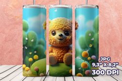 3D Teddy Bear Tumbler Wrap, 3D 20 oz Straight Tumbler Product Image 17