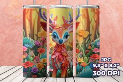 3D Deer Tumbler Wrap, 3D 20 oz Straight Tumbler Product Image 17