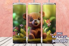 3D Teddy Bear Tumbler Wrap, 3D 20 oz Straight Tumbler Product Image 19