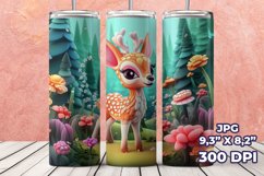 3D Deer Tumbler Wrap, 3D 20 oz Straight Tumbler Product Image 3