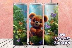 3D Teddy Bear Tumbler Wrap, 3D 20 oz Straight Tumbler Product Image 21