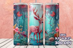 3D Deer Tumbler Wrap, 3D 20 oz Straight Tumbler Product Image 5