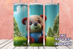 3D Teddy Bear Tumbler Wrap, 3D 20 oz Straight Tumbler Product Image 7