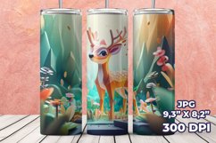 3D Deer Tumbler Wrap, 3D 20 oz Straight Tumbler Product Image 8