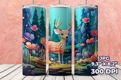 3D Deer Tumbler Wrap, 3D 20 oz Straight Tumbler Product Image 9