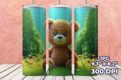 3D Teddy Bear Tumbler Wrap, 3D 20 oz Straight Tumbler Product Image 10