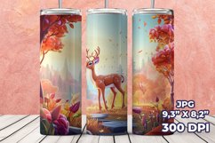 3D Deer Tumbler Wrap, 3D 20 oz Straight Tumbler Product Image 10