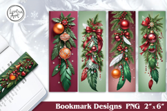Christmas Feather Printable Bookmark 4 PNG Product Image 1