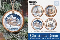 Christmas Decor. Winter Tale Round Pattern 4 PNG sublimation Product Image 1