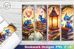 Cute Dragon Printable Bookmark 4 PNG Product Image 1