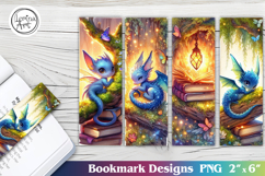 Cute Dragon Printable Bookmark 4 PNG Product Image 1