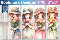 Cute Girl Printable Bookmark 4 PNG / Girl Product Image 1