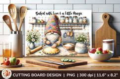Cutting Board , Cute Gnome, Kitchen Sublimation Product Image 1