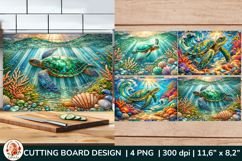 Beach Ocean Cutting Board Design Bundle. Beach House Kitchen Product Image 2