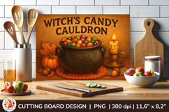 Kitchen Glass Cutting Board, Halloween Kitchen,Witch Kitchen Product Image 1