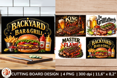 Father’s Day BBQ PNG Cutting Board Sublimation Product Image 1