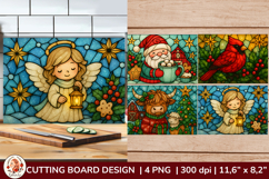 Christmas Cutting Board Designs Stained Glass Product Image 1