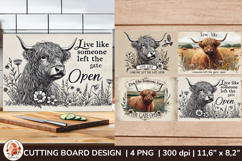 Cutting Board Bundle ,Cute Cow, Farm Sublimation Product Image 2