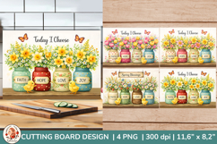 Spring Cutting Board,Today I Choose,Motivational Sublimation Product Image 1