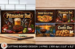 Father’s Day, Dad Cooking, PNG Cutting Board Sublimation Product Image 1
