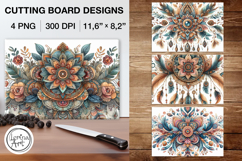 Boho Cutting Board Designs / 4 PNG Product Image 1