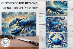 Ocean Cutting Board Designs / 4 PNG Product Image 1