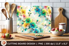 Cutting Board Spring, Flowers Cutting Board, 3D flowers Product Image 1