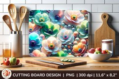 Cutting Board Spring, Flowers Cutting Board, 3D flowers Product Image 1