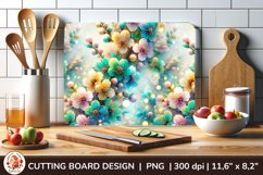 Cutting Board Spring, Flowers Cutting Board, 3D flowers Product Image 1