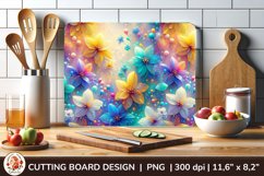 Cutting Board Spring, Flowers Cutting Board, 3D flowers Product Image 1