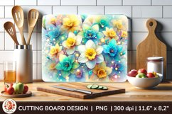 Cutting Board Spring, Flowers Cutting Board, 3D flowers Product Image 1