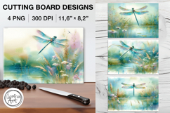 Dragonfly Cutting Board Designs / 4 PNG Product Image 1