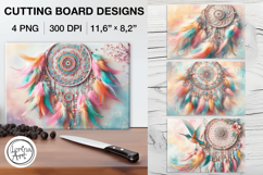 Dream Catcher Cutting Board Designs / 4 PNG Product Image 1