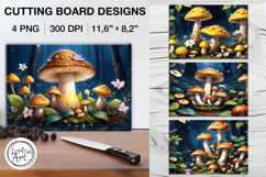Mashrooms Cutting Board Designs / 4 PNG Product Image 1