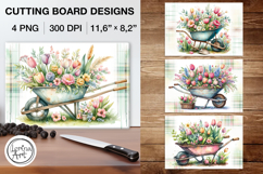 Spring Garden Cutting Board Designs / 4 PNG Product Image 1