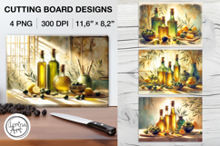 Summer Olives Cutting Board Designs / 4 PNG Product Image 1