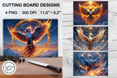 Phoenix Cutting Board Designs / 4 PNG Product Image 1