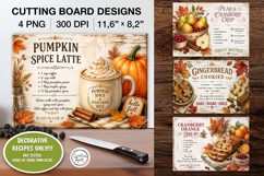 Cozy Recipes Cutting Board Designs / 4 PNG Product Image 1