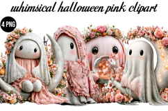 Whimsical Halloween Pink Png Clipart Product Image 1