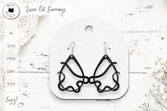 Snake Teardrop Earrings Laser Cut | Animal Teardrop SVG Product Image 1