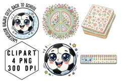 Watercolor Cute Back to School Png Clipart Product Image 1
